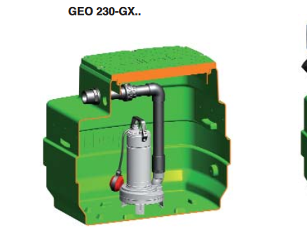 Automatic waste water collecting and lifting station GEO
