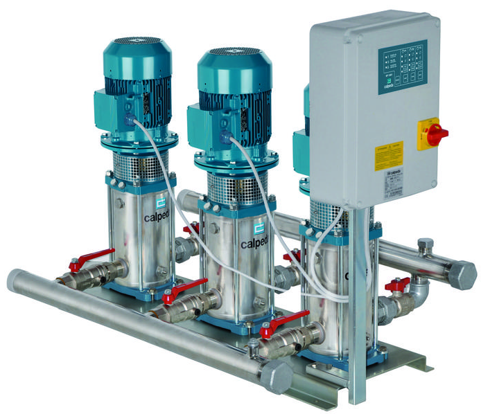 Wasserversorgungs- und Druckerhöhungsanlagen BS mit 1 bis 6 Pumpen 